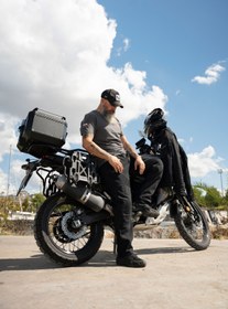 Resim Tech90 Fileli Black Ventilation Korumalı Cordura Motosiklet Pantolonu 