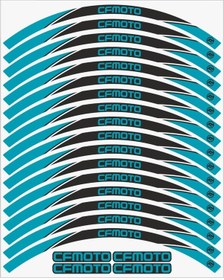 Resim Cf Moto 400 Nk Jant Şeridi Turkuaz 