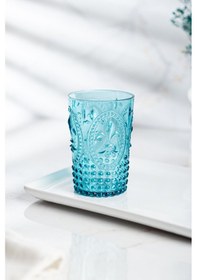 Resim Akrilik Aquamarin Tekli Kısa Bardak & Su Meşrubat Kahve Yanı Bardağı 400 ml ( Cam Değildir 
