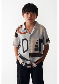 Resim Nk Kids Erkek Gömlek 24ynk46324 Gri 