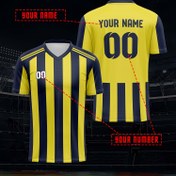 Resim Turkiye Fenerbahçe V-Yaka Futbol Forması - Özel İsim & Numara, Nefes Alabilen Nem Tutmayan Kumaş, Tam Baskı, Normal Kesim, Futbol Antrenmanları, Plaj Partileri ve Günlük Kullanım İçin (Yetişkinler, İlkbahar/Yaz/Sonbahar), Özel Futbol Forması 