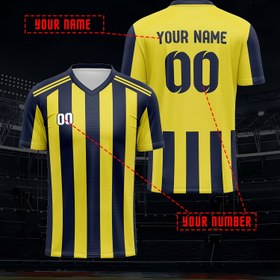 Resim Turkiye Fenerbahçe V-Yaka Futbol Forması - Özel İsim & Numara, Nefes Alabilen Nem Tutmayan Kumaş, Tam Baskı, Normal Kesim, Futbol Antrenmanları, Plaj Partileri ve Günlük Kullanım İçin (Yetişkinler, İlkbahar/Yaz/Sonbahar), Özel Futbol Forması 