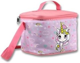 Resim Termoslu/Isı Yalıtımlı Beslenme Çantası - 5016 - Gökkuşağı Unicorn, Turkuaz Pembe (Kız Çocuk) 