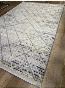 Resim Hoom Rugs Marsilya Dv306 Grey Navy Modern Salon Halısı Gri Mavi 