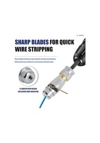 Resim Trendooze Springsun Alüminyum Döner Tel Soyma Aleti - Elektrikçiler İçin Tüm Matkaplarla Uyumlu Pratik Kablo Aracı Gu 