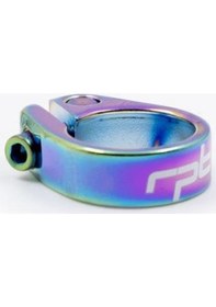 Resim Raptor Yx 115 Bisiklet Sele Kelepçesi 31,8 Mm Alüminyum, Oil Slick Sele Kelepçesi Rainbow Çok Renkli 