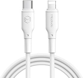 Resim Mcdodo Ca-7290 20W Pd Flexible Serisi Type-C To Lightning Data-Şarj Kablosu 1.2M, Beyaz 