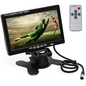 Resim Powermaster 7 İnç 17 Ekran 2 Kanal Dijital Oto Monitör 12-24 Volt Araç İçi Monitör Rca Soketli Kamera Bağlabilir 