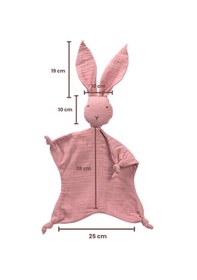 Resim Bebekevi %100 Pamuk Oeko-tex Sertifikalı Müslin Tavşan Uyku Arkadaşı Bebek Uyku Arkadaşı Gül Kurusu Pembe Uyku Arkadaşı 