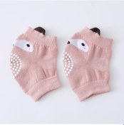 Resim Pembe Bebek Diz Pedleri Bebekler Anti-düşme Diz Koruyucuları Kaymaz Dirsek Pedleri Nefes Sıcak Diz Pedleri 