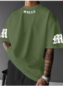 Resim Snapbuy Harf Baskılı Spor Tişört - Kısa Kollu Unisex Günlük Yazlık Tişörtbejerkek Bej 