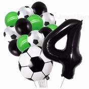 Resim Parti Station Futbol Topu Maç 4 Yaş Balon Set Futbol Topu Maç Konsept Doğum Günü Set 