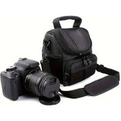 Resim Motion003 Siyah-m Şık Fotoğraf Çantası Hafif Nylon Seyahat Çantası Ayarlanabilir Askı Çok Bölmeli 