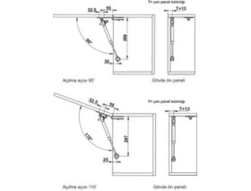 Resim Hafele Notus Plus Gazlı Piston Frenli 100N (4 Adet) 