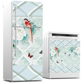 Resim Buzdolabı Ve Bulaşık Makinası Beyaz Eşya Sticker Kaplama Çiçek Ku (540887120) 