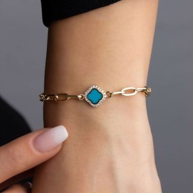 Resim Altın Firuze Lotus Çiçeği 