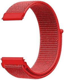 Resim Microsonic Amazfit Bip U Pro Hasırlı Kordon Woven Sport Loop Kırmızı 