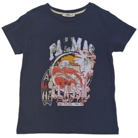 Resim Çikoby Erkek Çocuk Pamuklu Yarım Kol Baskılı Tshirt-12849-lacivert Lacivert 