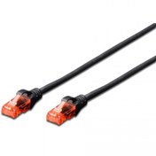 Resim DIGITUS 1m CAT6 Utp DK-1617-010/BL Siyah Pat h Kablo 