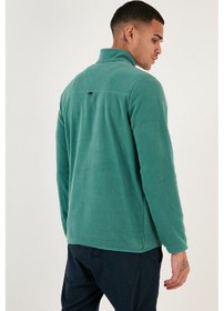 Resim Buratti Slim Fit Anti-Pilling Tüylenme Yapmayan Bato Yaka Şardonlu 2'Li Paket Erkek Polar 5906001S2 Benetton-Gri 