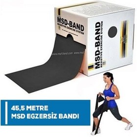 Resim Msd Egzersiz Bandı Siyah Fizik Egzersiz Lastiği 45.5 Mt 