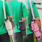 Resim 1 adet Dayanıklı Neopren Bardak Tutucu, Saplı 40oz Yalıtımlı Seyahat Kupası için, Taşınabilir Araba Kupa Aksesuarı, Tekstil Malzeme - Yenilikçi Uyum Tasarımı, Güvenli Oturuş İçin Ayarlanabilir Omuz Askısı, Taşıması Kolay (Ürün kupa içermez) 