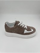 Resim Dalton Kadın Vizon Süet Beyaz Detaylı Sneaker 