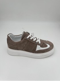 Resim Dalton Kadın Vizon Süet Beyaz Detaylı Sneaker 