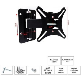 Resim Lcd Askı Aparatı Hareketli Tek Kol 22 55Cm Ufıx 