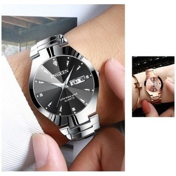 Besthome1 Fngeen 5808 Çelik Kayış Kuvars Erkek Moda İzle, Siyah Çelik Çok Renkli Yüzey, Klasik Çağrı Modası Erkek Yüksek Kalit Çok Renkli