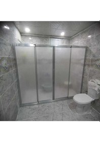 Resim Nokta Duşakabin Teknesiz Mika Duşakabin 200 Cm Düz Duvardan Duvara Şeffaf 