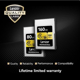 Resim Lexar 160gb Profesyonel Cfexpress Tip A Altın Serisi Hafıza Kartı 