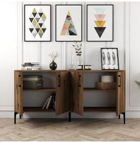 Resim Kiev 160cm Konsol - Ceviz / Ceviz 