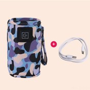 Resim Fosenze Bebek Biberon Isıtıcı Kılıfı - Ev Ve Dışarıda Sıcaklık Koruma, Evrensel Uyumlu, Taşınabilir Camouflage Siyah Desen + Veri Kablosu 
