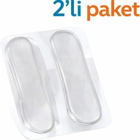 Resim Ayakkabı Vurma Önleyici Silikon Topuk Koruyucu 2'li Şeffaf Jel Topuk Yastığı & Nasır Önleyici Ped 