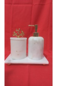 Resim ÖZEN MERMER Beyaz Mermer Banyo Seti 