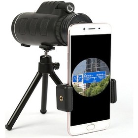 Resim Reedark 40x60 Bak-4 Prisma Fmc Lens Monoküler Teleskop, Düşük Işıkta Görüş, Akıllı Telefon Tutucu Ve Alüminyum Tripod İle Dış Mekan Görüşleri 
