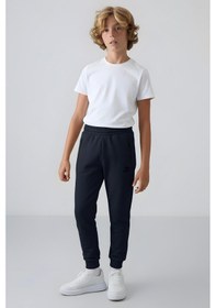 Resim Tommylife Lacivert Erkek Çocuk Jogger Fermuarlı Cep Standart Kalıp Manşetli Eşofman Alt - 64042 Lacivert 