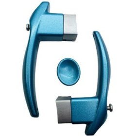 Resim Sultanoğlu Çaydanlık Sapı Takımı Kulp Tutamak Seti Kare Turkuaz Yanmaz 