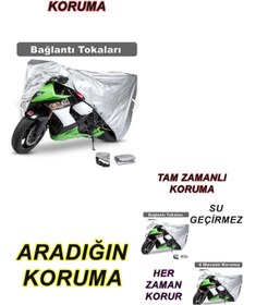 Resim Ogec Worx Kral Motor Kr-205 Alya Mavi Arka Çantalı Su Geçirmez 4 Mevsim Koruma Gri 