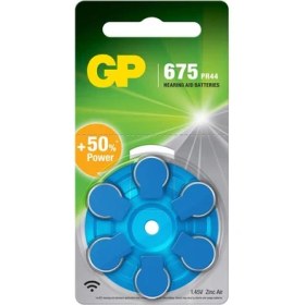 Resim GP ZA675 1.4V Düğme Kulaklık Pili 6'lı Paket 