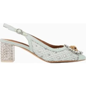 Resim Kurt Geiger Chelsea 60 Block Slingback Deri Lüks, Dolgu Topuklu Kadın Ayakkabı 