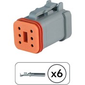 Resim Dt06-6s Erkek Konnektör 6 Pin Kablosuz 