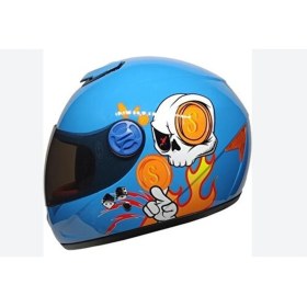 Resim Helmet Sy 118 Çocuk Kaskı Mavi Renkli Full Face Güvenlik Standartlarına Uygun Konforlu Kullanım 