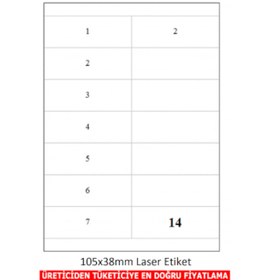 Resim Tanex Tw-2514 Ebat 105 X 38 MM Lazer Etiket 