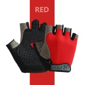 Resim Liangduo Shop Kırmızı Stil M Boyutu Profesyonel Kaymaz Nefes Spor Salonu Kadın ve Erkek Yarım Parmak Yaz Balıkçılık Bisiklet Parmaksız Eldiven Kadın Bisikletleri (Yurt Dışından) 