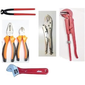 Resim Makro 6 Parça El Aleti Seti Pense Kerpeten Boru Anahtarı 