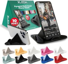 Resim Telefon Tablet Tutucu - Piramit Tasarım 3 Açılı Masaüstü Stand, iPhone ve Android Uyumlu, Ofis, Online Ders ve Toplantılar İçin, 4-11 İnç (10, Çok Renkli) 