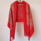 Resim Kadınlar için Şık Nakışlı Paisley Eşarp - Kalın, Sıcak & Rüzgar Geçirmez Püsküllü Şal - Düğünler, Partiler & Günlük Geziler için Mükemmel 