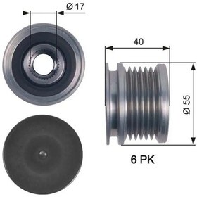 Resim Gates Oap7114 Alternator Kasnagi 03g903119b 045903119a 